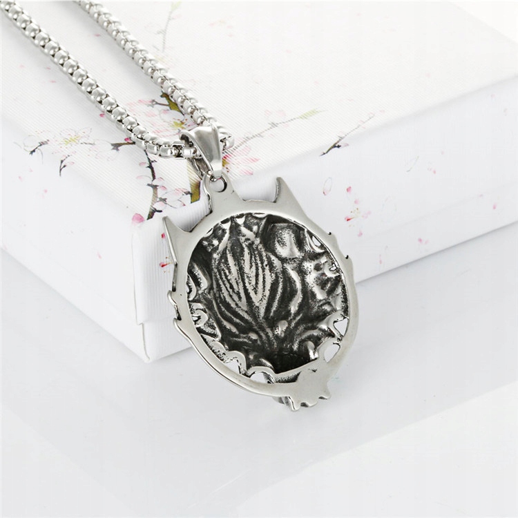 Naszyjnik srebrny łańcuszek wikingów wilk 337 - obrazek 5