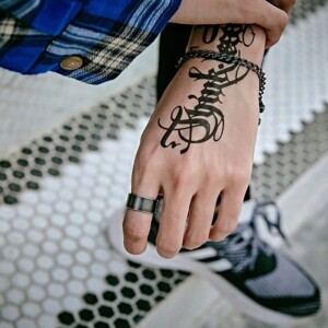 Pierścień stalowy srebrny wikingów 316l amulet 145 - miniatura 8