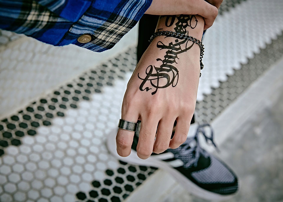 Pierścień stalowy srebrny wikingów 316l amulet 145 - obrazek 8