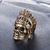 Pierścień sygnet obrączka indiański czaszka 453 - miniatura 2