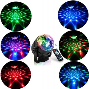 Kula dyskotekowa projektor led disco rgb imprezowy - miniatura 3