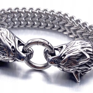 Bransoleta wikingów wilki nordycka amulet 316l 250 - miniatura 1