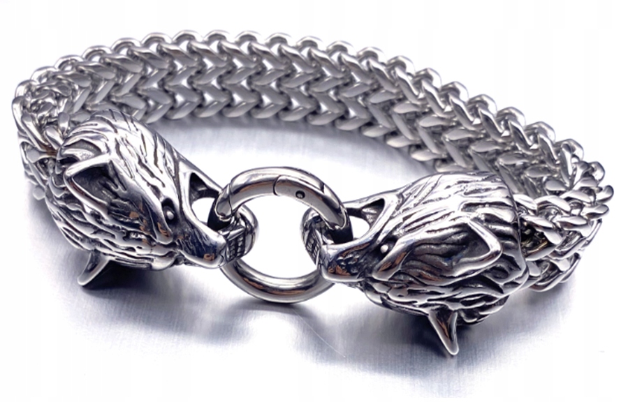 Bransoleta wikingów wilki nordycka amulet 316l 250