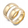 Złote obrączki ślubne klasyczne stal 316l para piękne 2 sztuki - miniatura 2