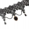 Choker koronkowy haft czarny naszyjnik gothic ch05 - miniatura 3