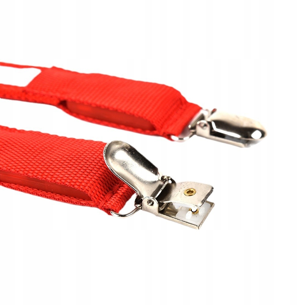 Zestaw szelki i mucha led świecący komplet na imprezę sylwestra wesele red - zdjęcie 11