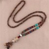 Naszyjnik drewniany nepal buddyjski mala tybetański mnichów handmade amulet - miniatura 2
