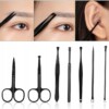 Zestaw do manicure pedicure twarzy podróżny 18 szt xxl czarny cążki etui - miniatura 9
