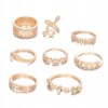 Złoty zestaw pierścionków retro punk boho 06 - miniatura 1