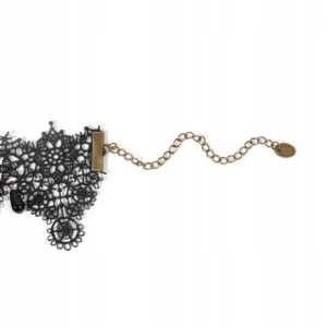 Choker koronkowy haft czarny naszyjnik gothic ch05 - miniatura 2
