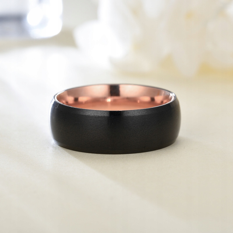 Obrączka pierścionek wolfram biżuteria wolfring czarna eu25 us11 - obrazek 5