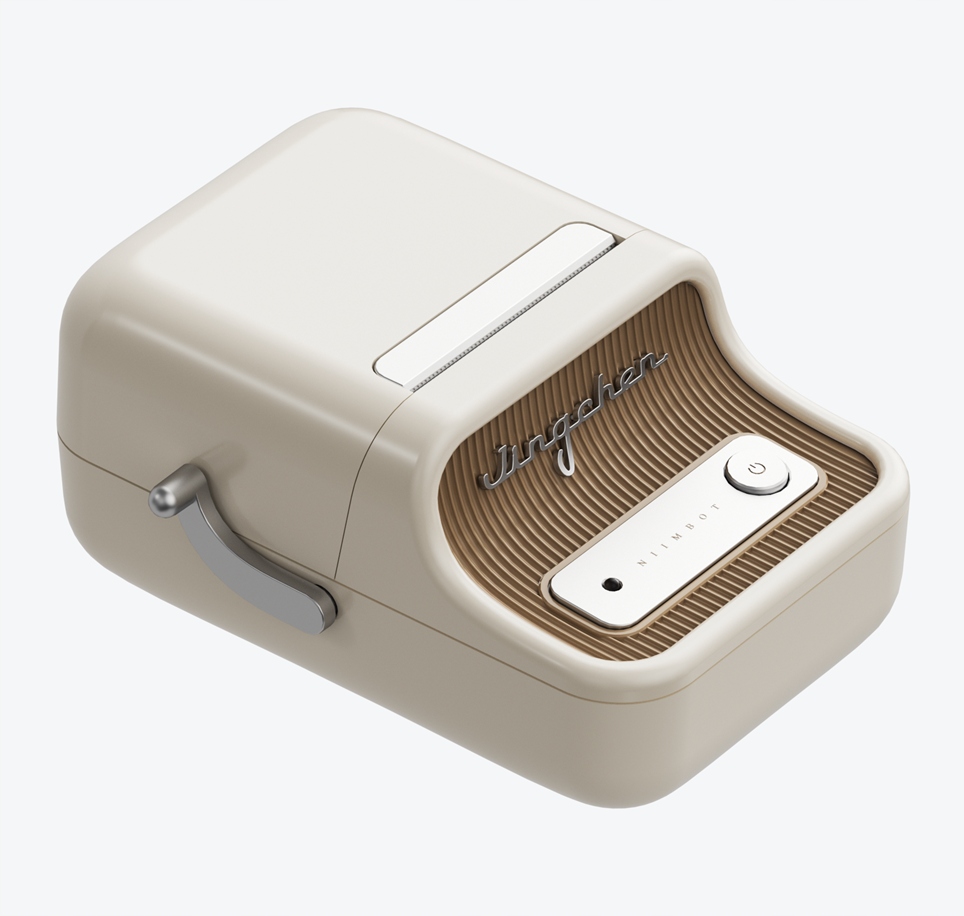 Niimbot drukarka termiczna naklejki bluetooth b21 pro kremowa 300dpi - zdjęcie 3