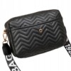 Torebka damska listonoszka czarna eko skóra zestaw 2szt chevron - miniatura 3
