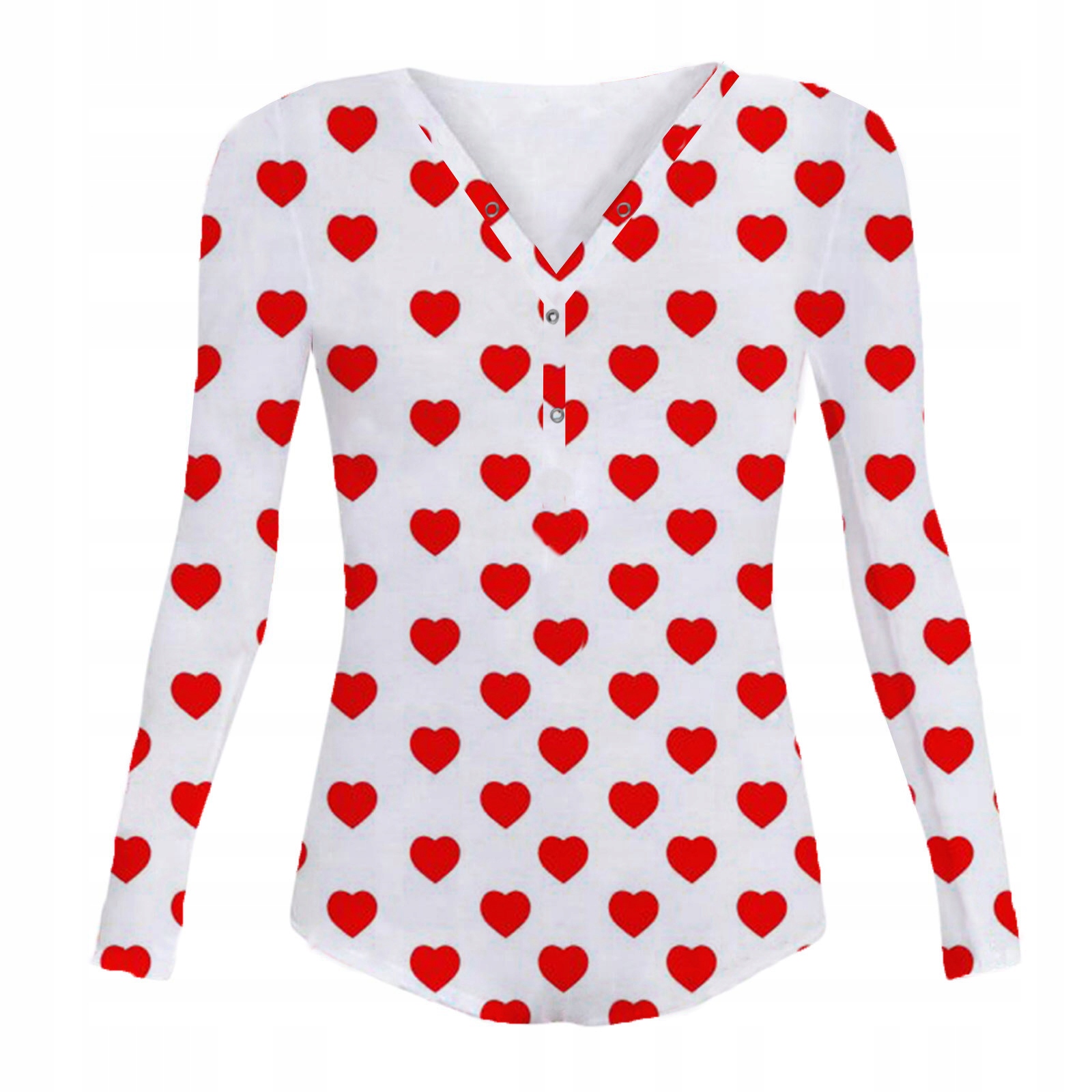 Piżama damska prezent na walentynki dla dziewczyny rozpinana serduszka xl - obrazek 6