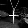 Naszyjnik srebrny łańcuszek stal krzyżyk 316l 340 - miniatura 4