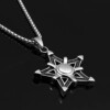 Naszyjnik srebrny stal łańcuszek gwiazda 312 - miniatura 6