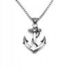 Naszyjnik srebrny stal łańcuszek kotwica 315 - miniatura 1