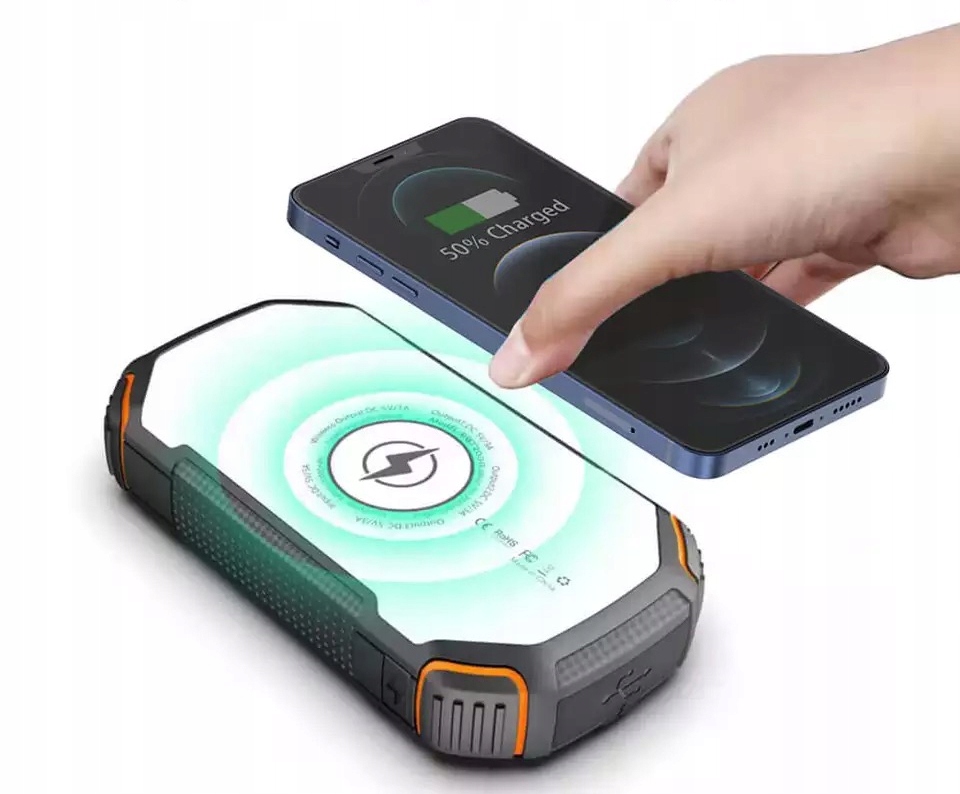 Power bank solarny 20000mah 22,5w panele słoneczne - obrazek 5