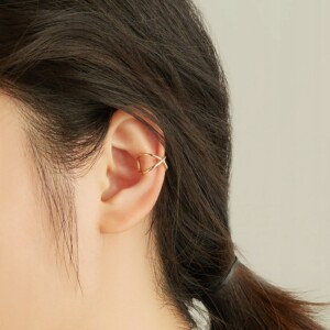 Kolczyki miedziane modne klasyczne k13 złote - miniatura 2