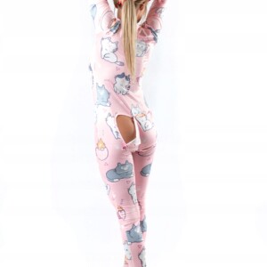 Piżama damska prezent na walentynki dla dziewczyny kotki kombinezon xl - miniatura 4