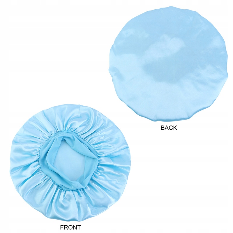 Czepek czapka ręcznik do suszenia włosów na noc po kąpieli błękit - obrazek 4
