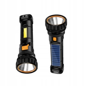 Latarka solarna ładowana słonecznie led powerbank 3 tryby kemping survival
