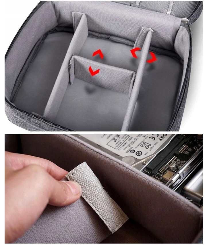 Organizer torba na kable karty dyski ładowarki usb - obrazek 3