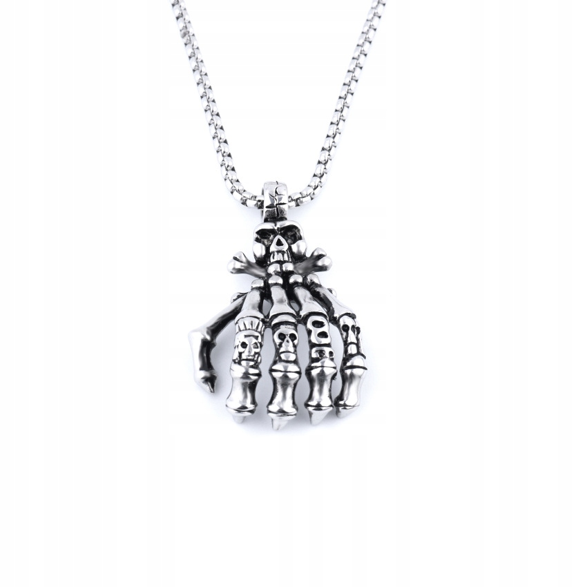 Naszyjnik srebrny stal łańcuszek słowiański 331 - obrazek 2