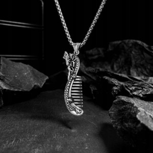 Naszyjnik srebrny łańcuszek smok drapieżnik 346 - miniatura 10