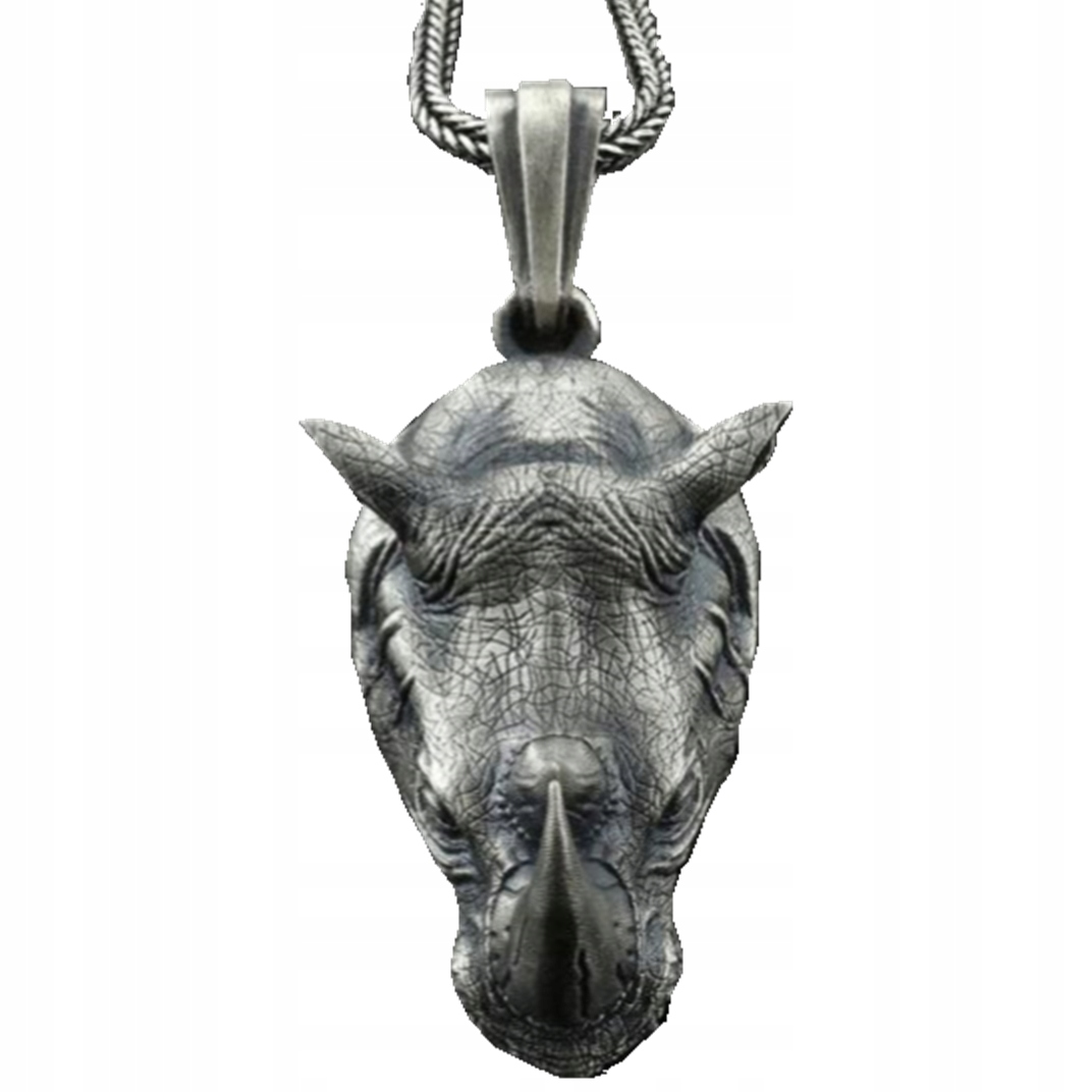 Naszyjnik nosorożec ochrona amulet mitologia 138 - zdjęcie 1