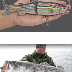 Wobler przynęta wędkarska szczupak sandacz sum imituje troć xxxl 68g 18.5cm - miniatura 6