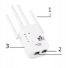 Repeater wzmacniacz sygnału wifi 300mb/s aż 4 anteny router acces point - miniatura 6