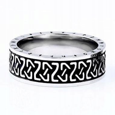 Pierścień sygnet wikingów nordycki amulet runa 467 - obrazek 2