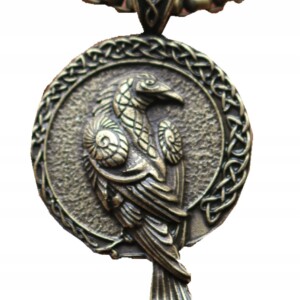 Naszyjnik wikingów kruk huginn i muninn nordic 136 - miniatura 1