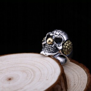 Pierścień sygnet obrączka stal clown klaun 398 - miniatura 6