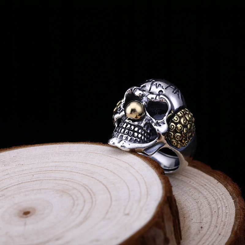 Pierścień sygnet obrączka stal clown klaun 398 - obrazek 6