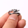 Srebrny pierścionek gotycki retro punk boho 155 - miniatura 3