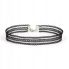 Choker koronkowy haft czarny naszyjnik gothic ch09 - miniatura 1