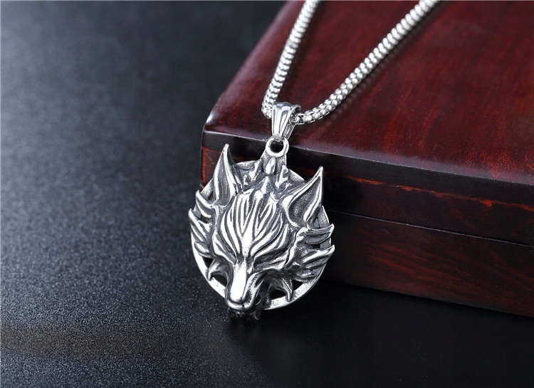 Naszyjnik srebrny łańcuszek wikingów wilk 337 - obrazek 8