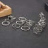 Srebrny zestaw pierścionków retro punk boho 93 - miniatura 4