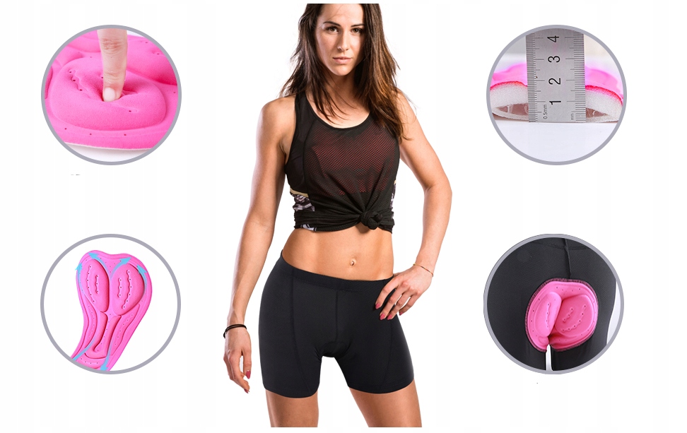 Szorty spodenki rowerowe bokserki żel wkładka 2xl - obrazek 2