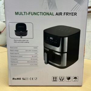Frytkownica beztłuszczowa 5,5l 1500w duża air fryer piekarnik xl okno 60min - miniatura 5
