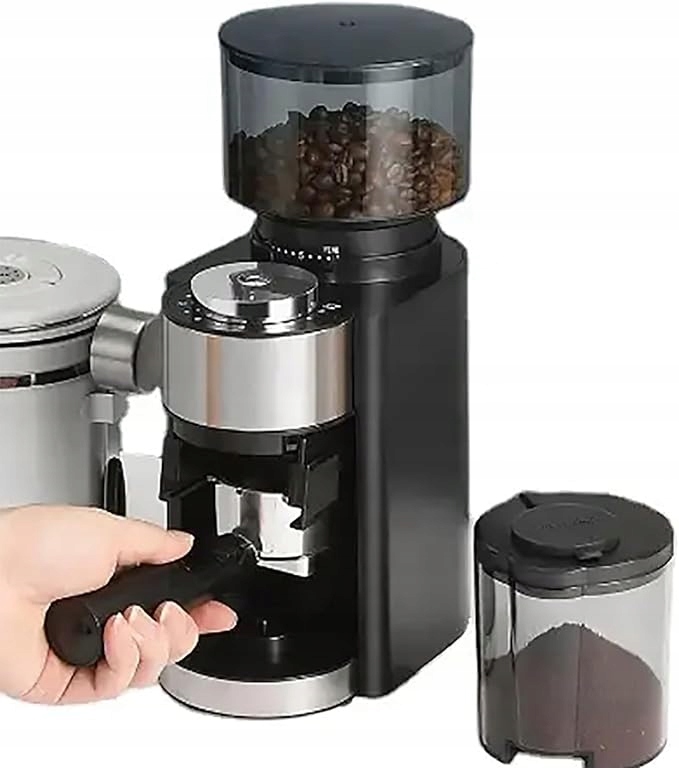 Elektryczny młynek do mielenia kawy żarnowy 180w automatyczny +34 poziomy - obrazek 2