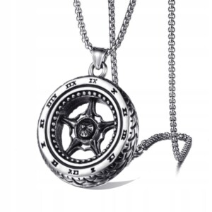 Naszyjnik srebrny łańcuszek kwiat gwiazda 326 - miniatura 2