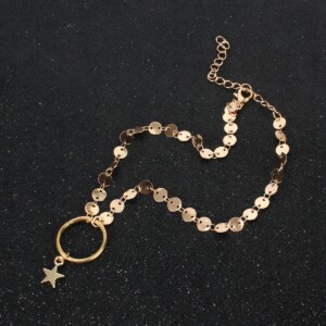 Naszyjnik choker celebrytka długa boho złoty 33 - miniatura 6