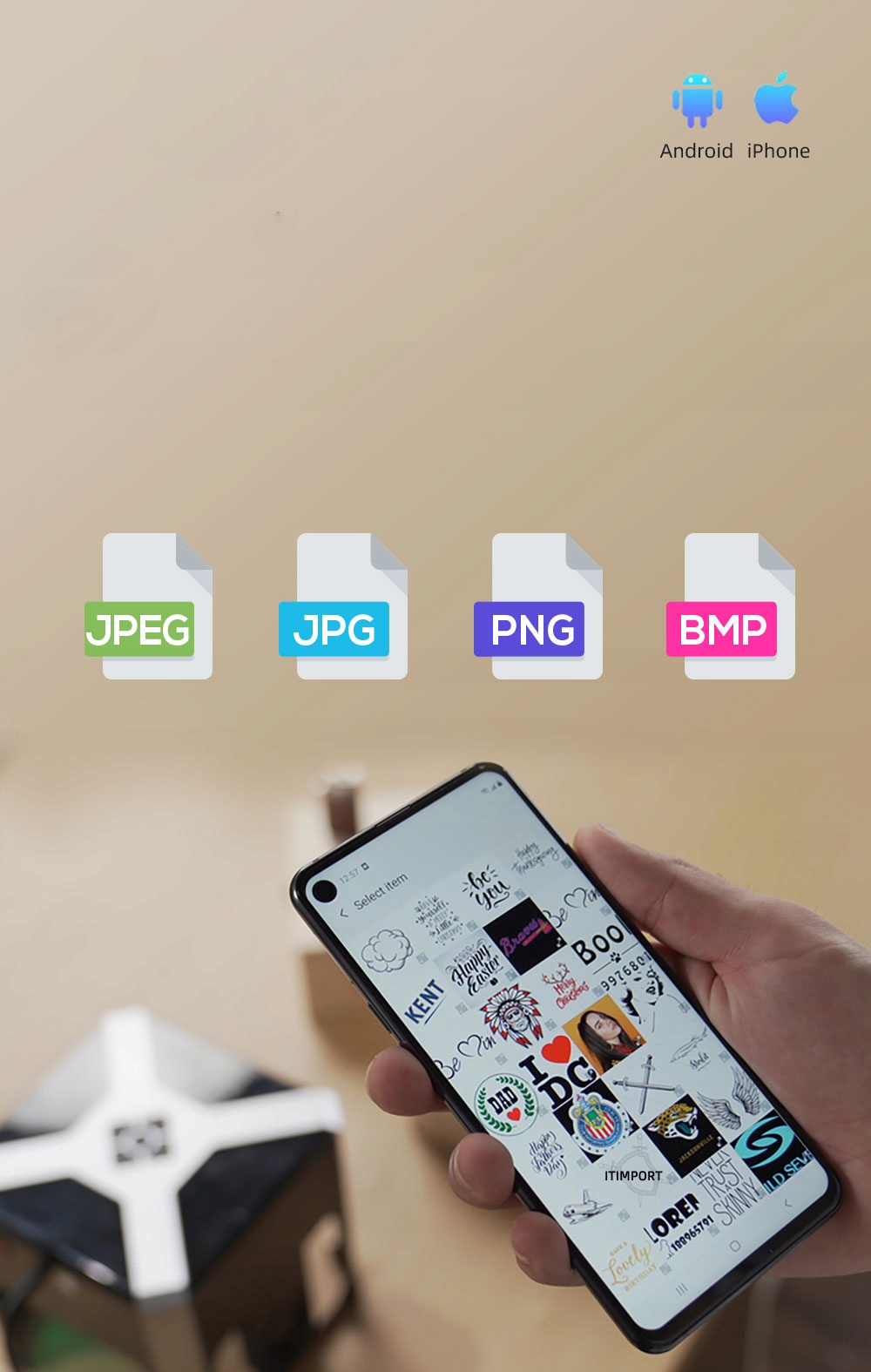 Grawer laserowy 3w drewno plastik papier skóra bluetooth k6 usb ios android - obrazek 7