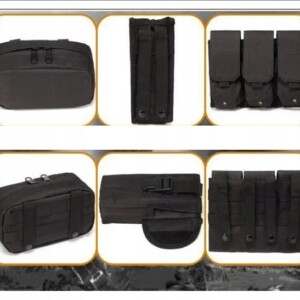 Kamizelka wojskowa taktyczna wojskowa torby 600d molle ładownice green camo - miniatura 11