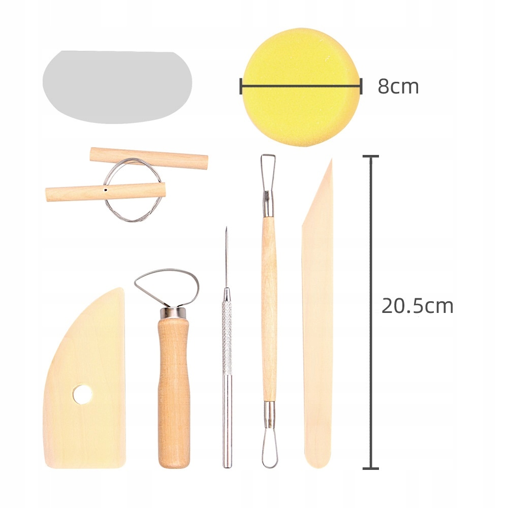 Zestaw narzędzi rzeźbiarskich glina gips 42szt xxl - obrazek 5