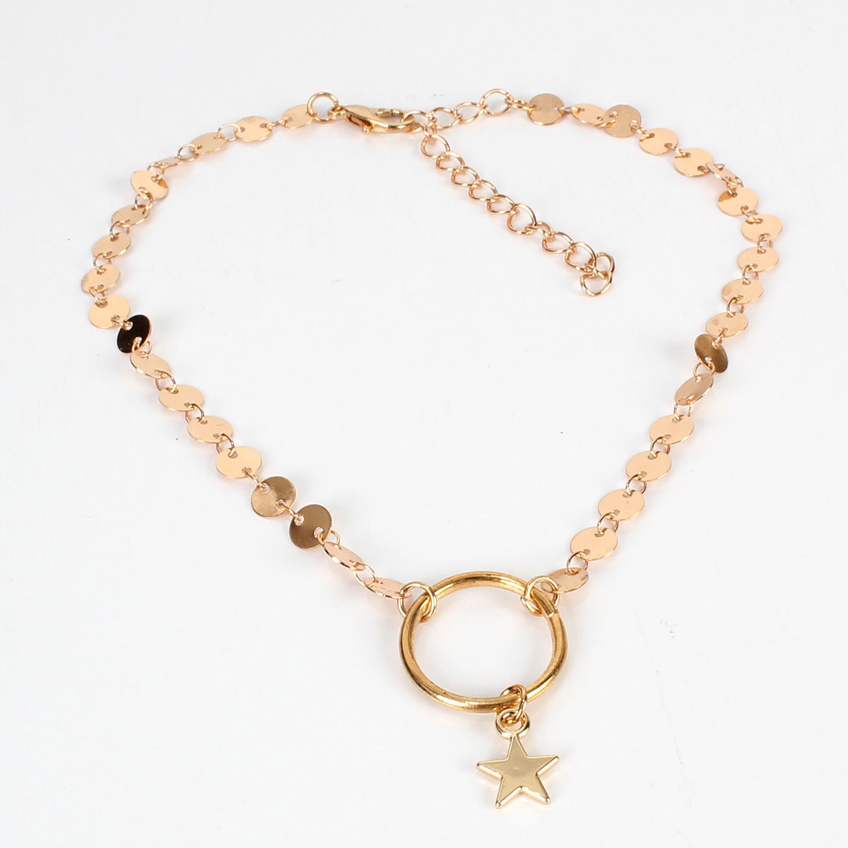 Naszyjnik choker celebrytka długa boho złoty 33 - obrazek 2