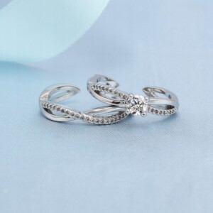 Srebrne obrączki ślubne stal para regulowane r.uni - miniatura 5